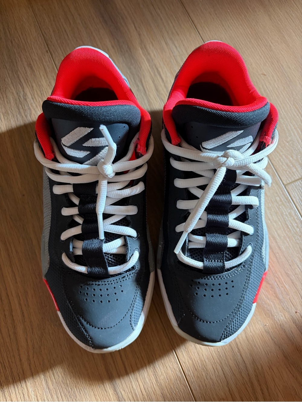Jordan Kids Gray and Red Athletic Sneakers